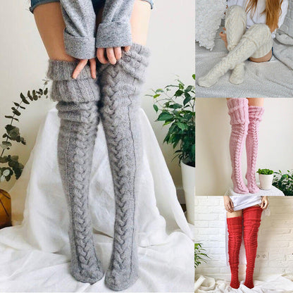 Soft Warm Over Knee Extra Long Knitted Socks