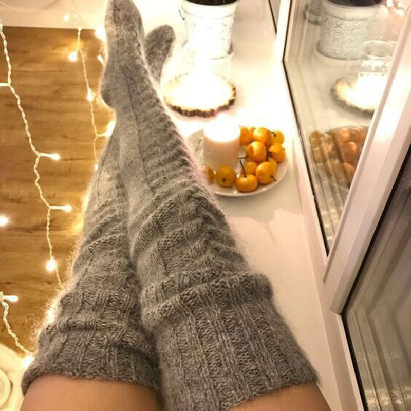 Soft Warm Over Knee Extra Long Knitted Socks