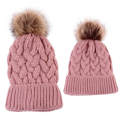 Mother & Daughter Warm Knitted Hat