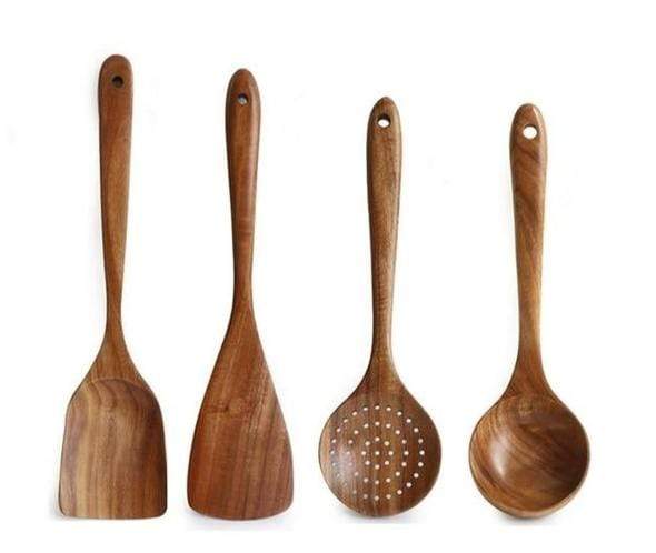 Exquisite Teak Wood Tableware Set