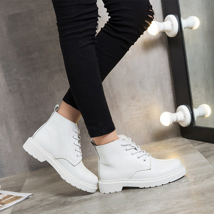 Essential White Combat Boots