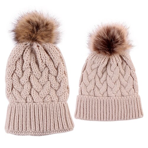 Mother & Daughter Warm Knitted Hat