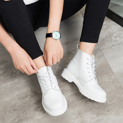 Essential White Combat Boots