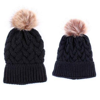 Mother & Daughter Warm Knitted Hat